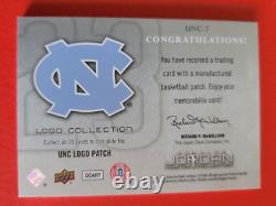Carte de patch Michael Jordan North Carolina Logo fabriqué Unc-7 Jersey #23