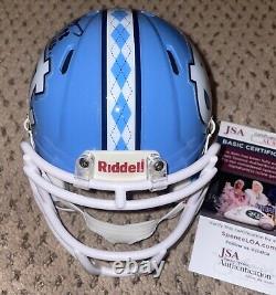 Casque mini dédicacé par Lawrence Taylor, autographe JSA UNC Football Tar Heels Lt