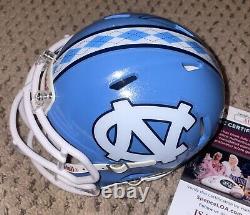 Casque mini dédicacé par Lawrence Taylor, autographe JSA UNC Football Tar Heels Lt