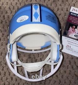 Casque mini dédicacé par Lawrence Taylor, autographe JSA UNC Football Tar Heels Lt