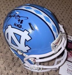 Casque mini dédicacé par Lawrence Taylor, autographe JSA UNC Football Tar Heels Lt