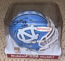 Casque mini dédicacé par Lawrence Taylor, autographe JSA UNC Football Tar Heels Lt