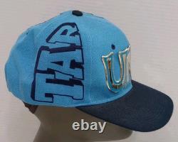 Casquette Snapback Bleue Vintage Licenciée Collegiate UNC avec Plaque Métallique Tarheels