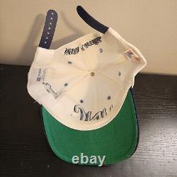 Casquette snapback vintage UNC North Carolina TarHeels à gros logo rare brodé