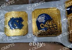 Ceinture de championnat national des Tarheels de Caroline du Nord taille adulte en laiton de 2 mm