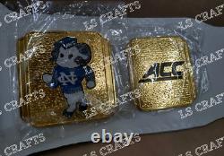 Ceinture de championnat national des Tarheels de Caroline du Nord taille adulte en laiton de 2 mm