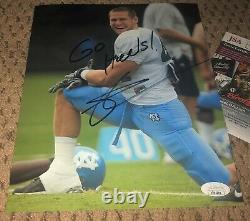 Chase Rice Signé 8x10 Photo Jsa Unc Football Autograph North Carolina Tar Talons