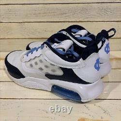 Chaussures blanches Air Jordan Max 200 UNC Tar Heels PE, CZ4947-144 taille 10.5 pour hommes