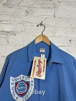 Chemise de chauffe-échauffement Rawlings des années 70-80 de l'UNC de la Caroline du Nord, taille 40, échantillon de vendeur vintage.