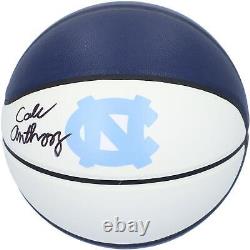 Cole Anthony UNC Tar Heels Autographed White Panel Basketball<br/>	   Cole Anthony UNC Tar Heels Basket-ball à panneau blanc autographié