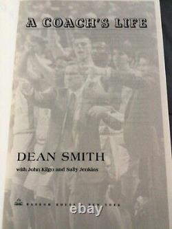 Copie Signée La Vie D'un Entraîneur Par Dean Smith (1999, Couverture Rigide) Unc Tar Talons