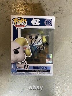 DRAKE MAYE a signé UNC NORTH CAROLINA TAR HEELS Mascot FUNKO Autographe Beckett