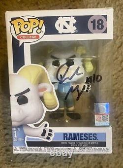 DRAKE MAYE a signé UNC NORTH CAROLINA TAR HEELS Mascot FUNKO Autographe Beckett