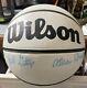 Dean Smith & Bill Guthridge Tar Heels Unc Ballon De Basketball Wilson Rare Signé