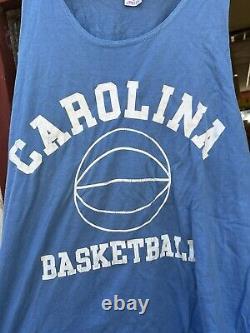 Débardeur de Basket des années 80-90 UNC Carolina Vintage Russell Athletic taille L