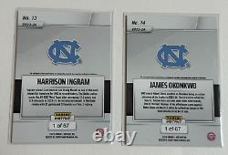 Ensemble d'équipe Panini 2024 RJ DAVIS de l'Université de Caroline du Nord UNC Tarheels 2023