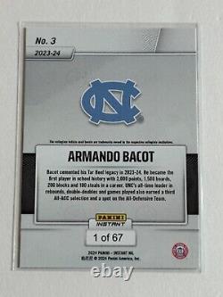 Ensemble d'équipe Panini 2024 RJ DAVIS de l'Université de Caroline du Nord UNC Tarheels 2023