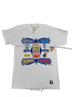 Final Four de la NCAA 1993 T-shirt à couture unique Logo 7 UNC Tar Heels Nouveau XL Vintage