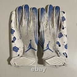 Gants de football Nike Jordan UNC Tarheels Superbad 6.0 de taille XL émis par l'équipe