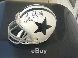 Greg Ellis Dallas Cowboys A Signé Throwback Helmet Unc North Carolina Tarheels