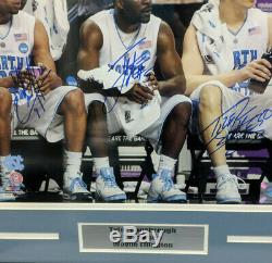 Hansbrough Lawson Ellington Unc Tar Heels 11x14 Photo Encadrée Signé Autograph