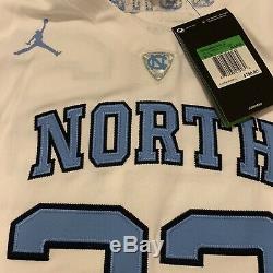 Heels Unc Tar Michael Jordan 23 Cousu Basketball Jersey XL Caroline Blanc