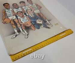 Impression de basket-ball Dodson de Caroline du Nord vintage 1982 Jordan Dean Smith UNC 11x14