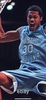 Impressions sportives classiques UNC Tar Heels Rasheed Wallace Prêt à accrocher toile ÉNORME