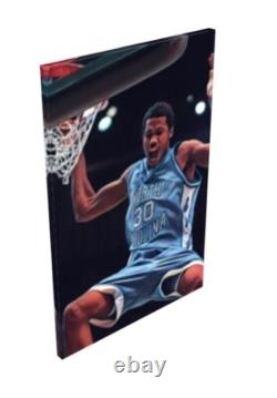 Impressions sportives classiques UNC Tar Heels Rasheed Wallace Prêt à accrocher toile ÉNORME