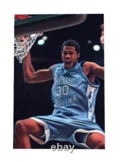 Impressions sportives classiques UNC Tar Heels Rasheed Wallace Prêt à accrocher toile ÉNORME