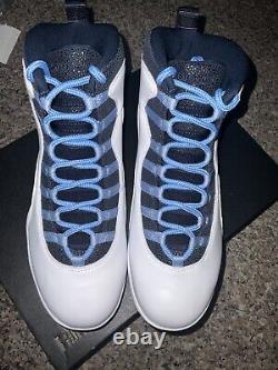 Jordan 10 Superbad UNC Tar Heels Player Exclusive DC1136-144 Taille 10.5 Pas de Couvercle
