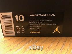 Jordan Entraîneur 3 Tar Heels Chaussures De Basket Unc / Jump Man, Air Jordan Taille 10