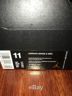 Jordan Hommes Chaussures Nordiques Tar Heels Grind 2 Chaussures Baskets Taille 11 Unc