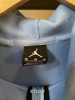 Jordan Nike Cotton Caroline Du Nord Unc Tar Talon Full Zip Veste À Capuche Numéro De L'équipe