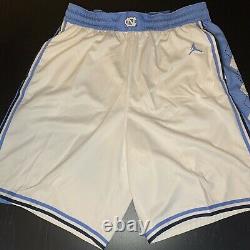 Jordan Unc Tarheels Basketball Shorts Mens Size XL White Blue Cd3170-100 Nouveau