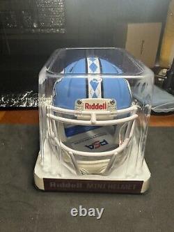 Lawrence Taylor a signé le mini casque North Carolina Tar Heels Rare PSA 9A80346