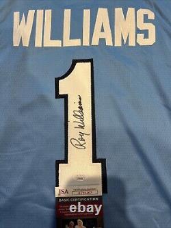 Les Tar Heels de Caroline du Nord - Maillot autographié signé par Roy Williams avec certificat d'authenticité JSA Coach UNC