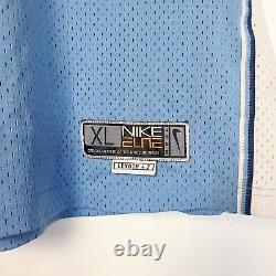 Maillot bleu UNC North Carolina Vintage années 2000 de l'équipe Nike Elite Michael Jordan #23 en taille XL.