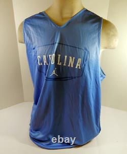 Maillot d'entraînement réversible bleu porté lors des matchs de North Carolina Tar Heels UNC #30 en taille 2XL