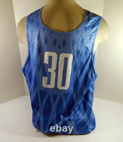 Maillot d'entraînement réversible bleu porté lors des matchs de North Carolina Tar Heels UNC #30 en taille 2XL