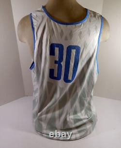 Maillot d'entraînement réversible bleu porté lors des matchs de North Carolina Tar Heels UNC #30 en taille 2XL