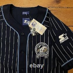 Maillot de baseball à rayures de l'Université de Caroline du Nord UNC des années 90 VTG Tar Heels de la NCAA