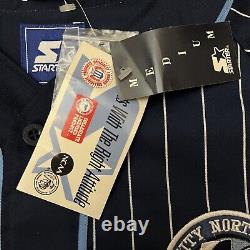 Maillot de baseball à rayures de l'Université de Caroline du Nord UNC des années 90 VTG Tar Heels de la NCAA