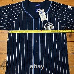 Maillot de baseball à rayures de l'Université de Caroline du Nord UNC des années 90 VTG Tar Heels de la NCAA