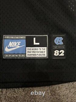 Maillot de basket-ball noir de taille L de l'équipe de basket-ball UNC North Carolina Vintage Nike Michael Jordan 82