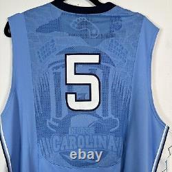 Maillot de basketball Nike Air Jordan UNC North Carolina Tar Heels NCAA #5 pour hommes XXL