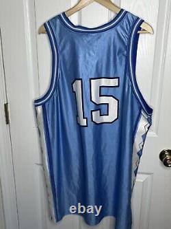 Maillot de basketball UNC North Carolina Nike bleu pour homme XXL, Vince Carter #15, fabriqué aux États-Unis