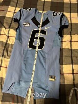 Maillot de football Nike North Carolina Tar Heels Sean Tapley Taille 40 ACC Bleu