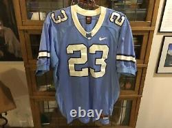 Maillot de football rare VTG NC Tar Heals #23 SEWN Team MJ NIKE SZ 52 (XXL) Cool