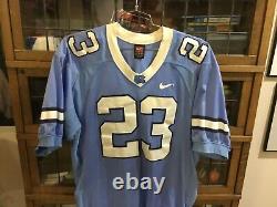 Maillot de football rare VTG NC Tar Heals #23 SEWN Team MJ NIKE SZ 52 (XXL) Cool